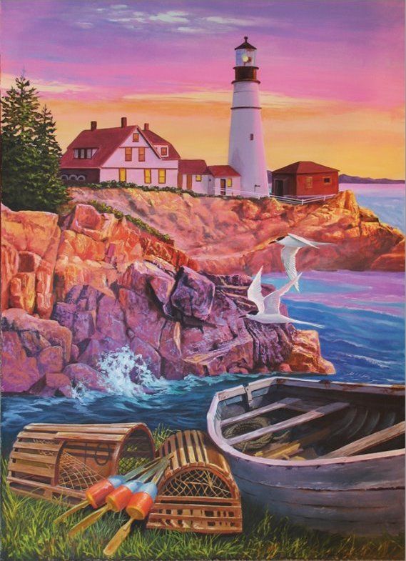 COBBLE HILL Puzzle Maják v zátoce XL 275 dílků - obrázek 1