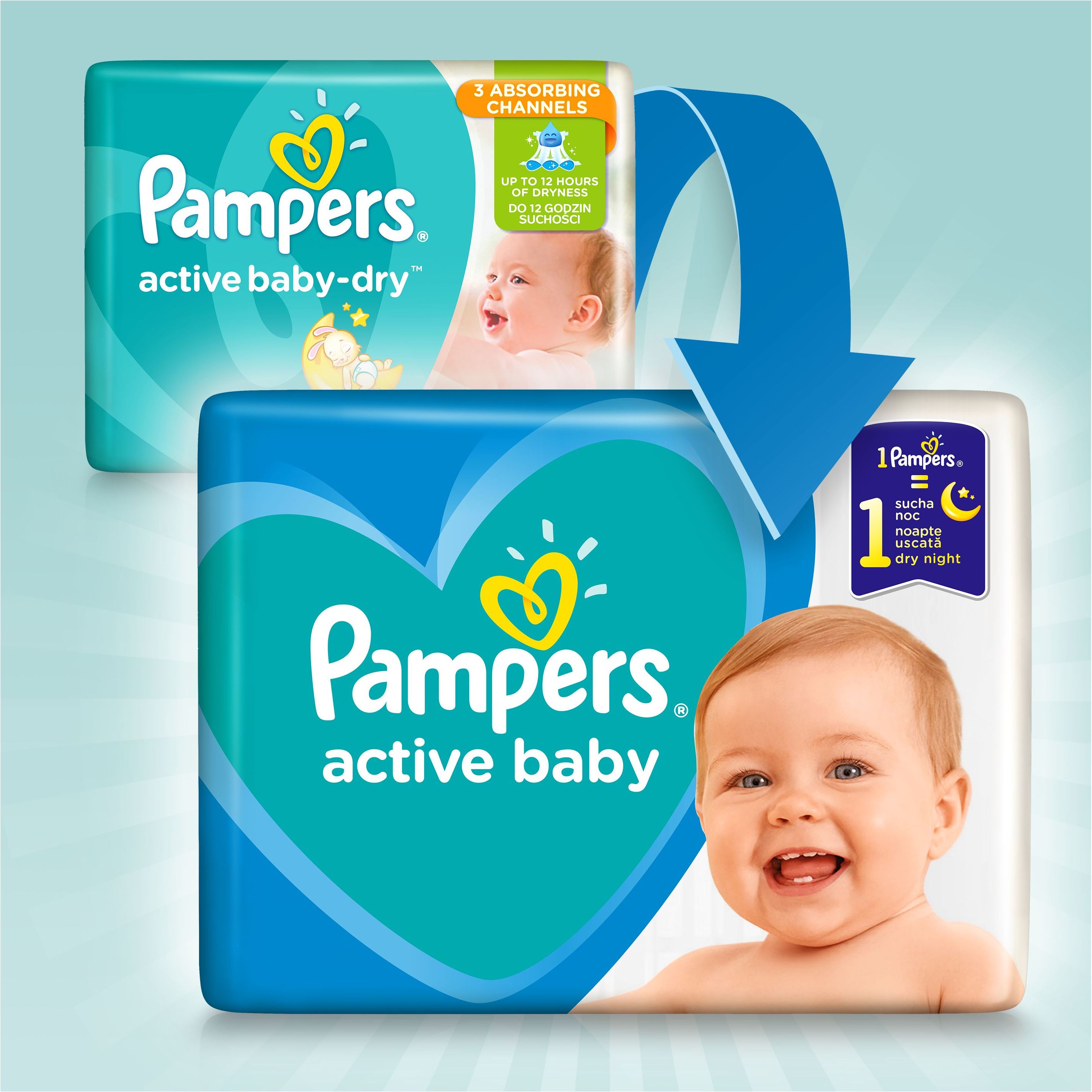 Pampers Active Baby vel. 4 dětské pleny Monthly Box 174 ks - obrázek 7