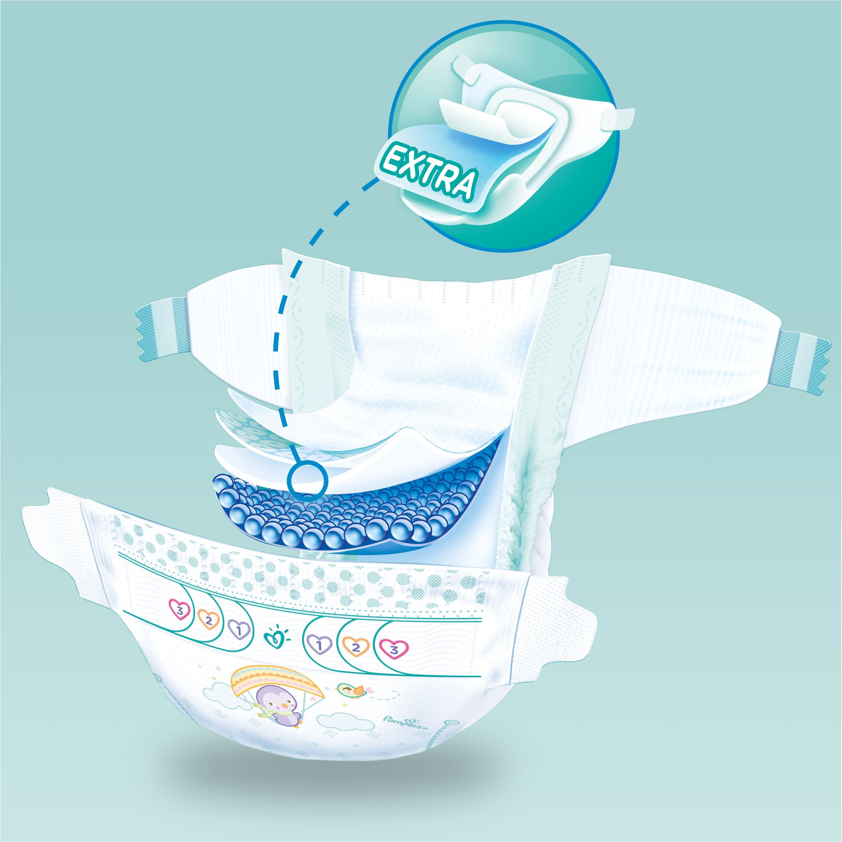 Pampers Active Baby vel. 4 dětské pleny Monthly Box 174 ks - obrázek 8