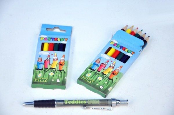Teddies Teddies Pastelky krátké 6ks v krabičce 4,5x11,5x1cm - obrázek 1