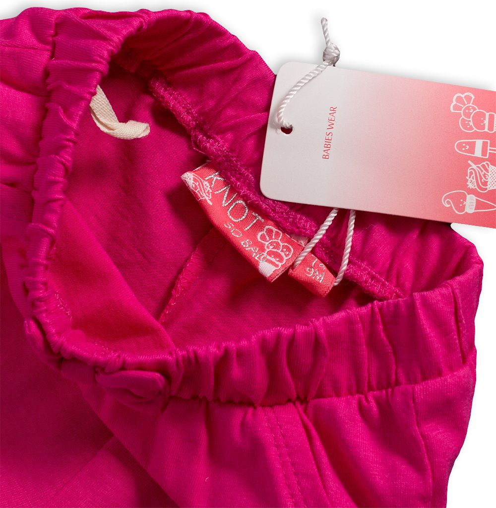 Dívčí bavlněné šortky KNOT SO BAD GIRLY PINK růžové Velikost: 68 - obrázek 3