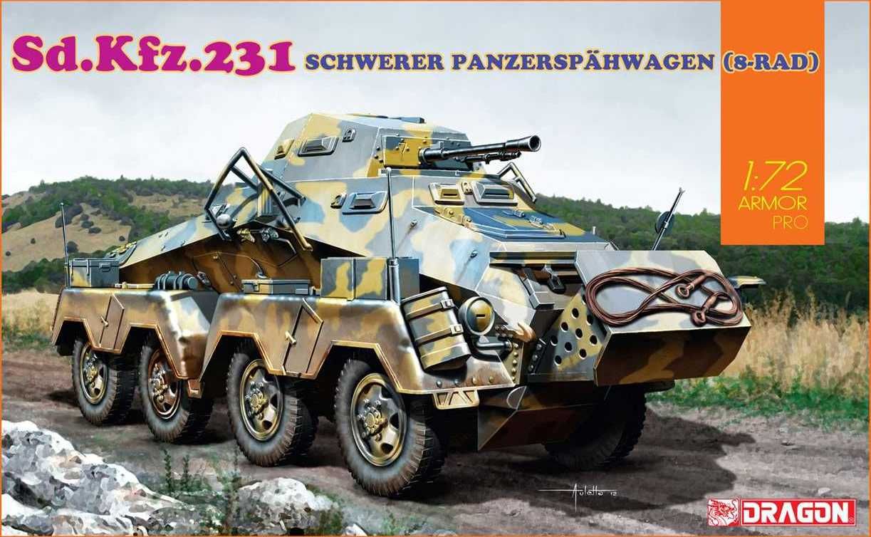DRAGON Model Kit tank 7577 - Sd.Kfz.231 SCHWERER PANZERSPÄHWAGEN (8-RAD) (1:72) - obrázek 1