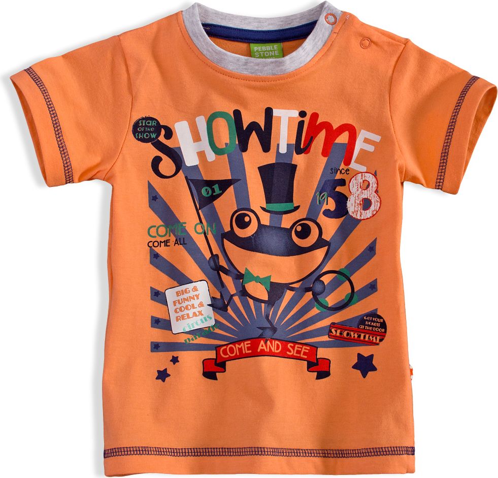 Dětské tričko PEBBLESTONE ŽABÁK oranžové Velikost: 68 - obrázek 1