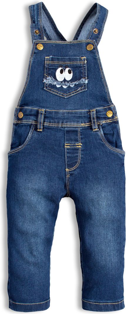 Dětské džíny s laclem KNOT SO BAD MONSTER modré Velikost: 74 - obrázek 1