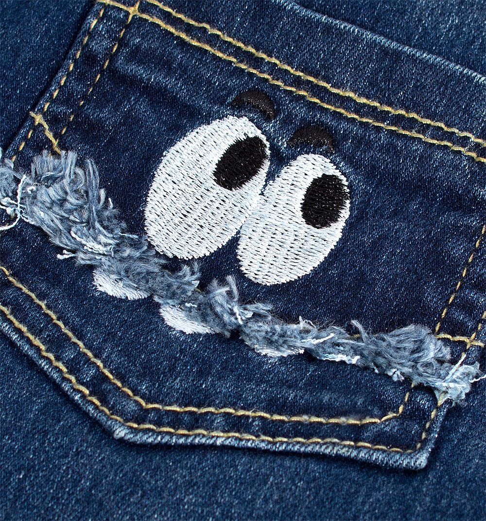 Dětské džíny s laclem KNOT SO BAD MONSTER modré Velikost: 74 - obrázek 3