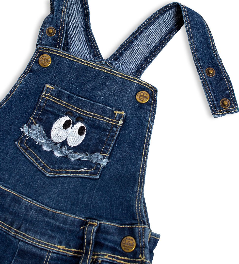 Dětské džíny s laclem KNOT SO BAD MONSTER modré Velikost: 74 - obrázek 4