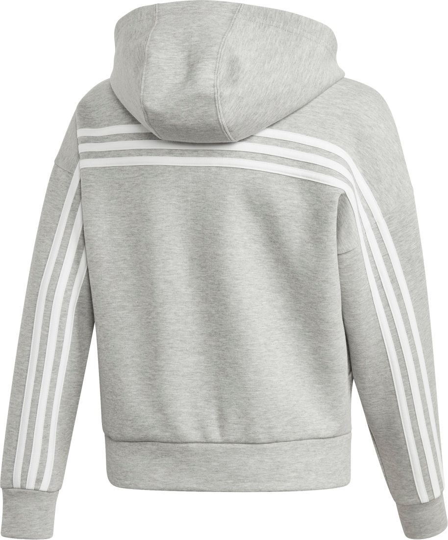 adidas Must Haves 3S Full Zip Hoodie šedá 128 - obrázek 2