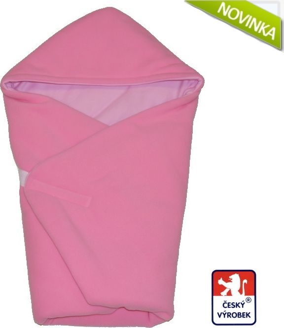 Zimní rychlozavinovačka do autosedačky Dětský svět fleece/bavlna růžová - obrázek 1