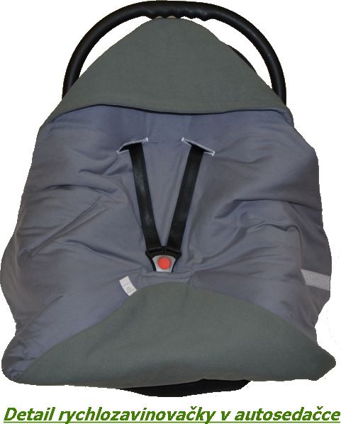 Zimní rychlozavinovačka do autosedačky Dětský svět fleece/bavlna růžová - obrázek 4