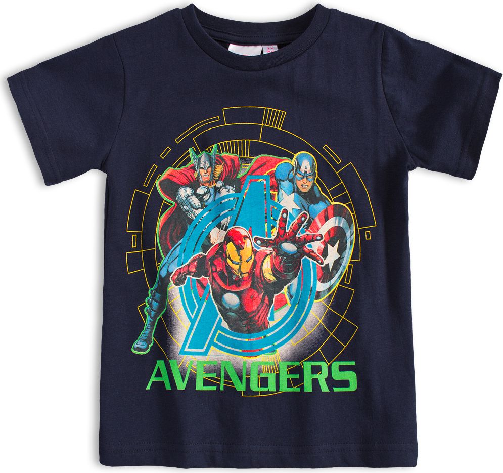 Dětské tričko MARVEL AVENGERS IRON MAN modré Velikost: 98 - obrázek 1