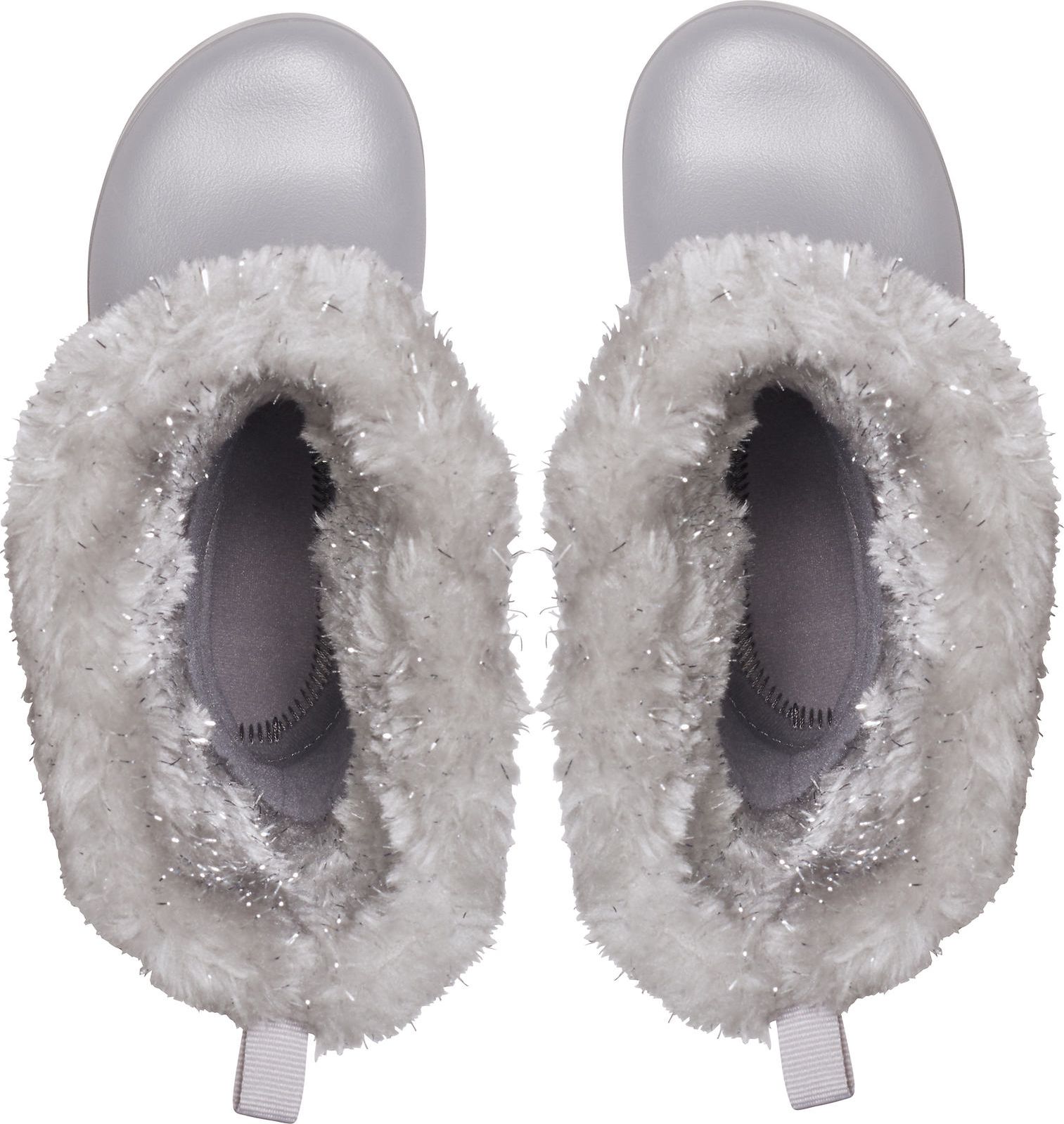 Crocs metalické stříbrné dívčí sněhule CB LodgePoint Metallic Boot G Silver Metallic - 37/38 - obrázek 4