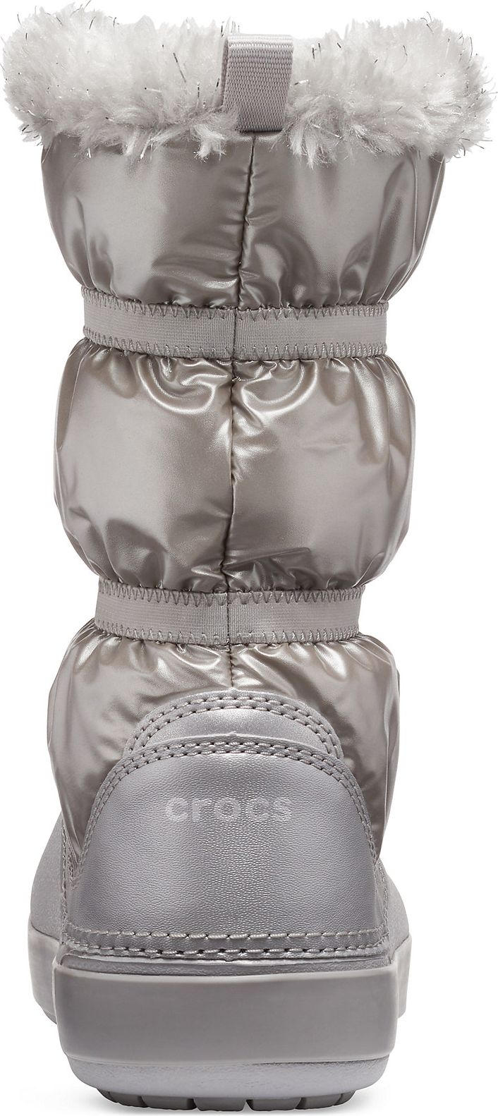Crocs metalické stříbrné dívčí sněhule CB LodgePoint Metallic Boot G Silver Metallic - 37/38 - obrázek 5
