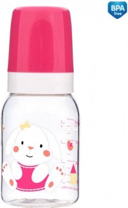 Kojenecká láhev Canpol babies Safari 120ml bez BPA 11/850 růžová - obrázek 1