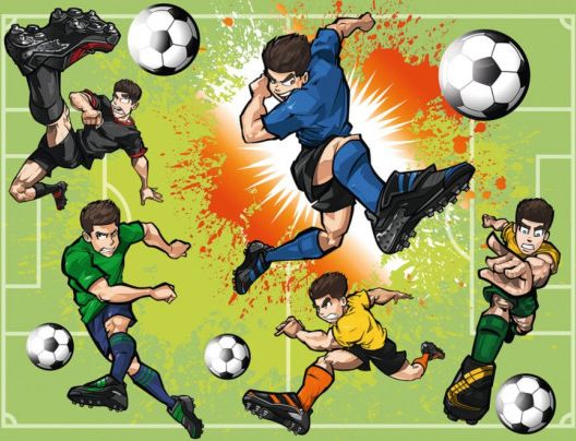 RAVENSBURGER Puzzle Fotbalová horečka XXL 100 dílků - obrázek 1