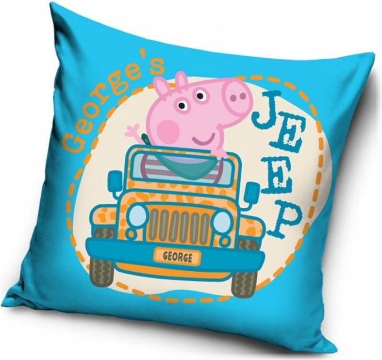 TipTrade (CZ) · Povlak na polštář Prasátko Peppa - Peppa Pig - George Jeep - 40 x 40 cm - obrázek 1