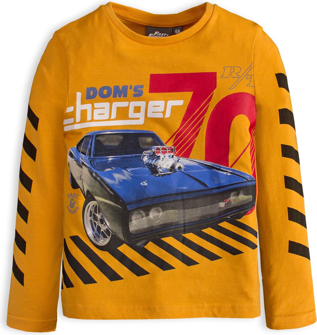 Chlapecké triko FAST&FURIOUS CHARGER žluté Velikost: 128 - obrázek 1