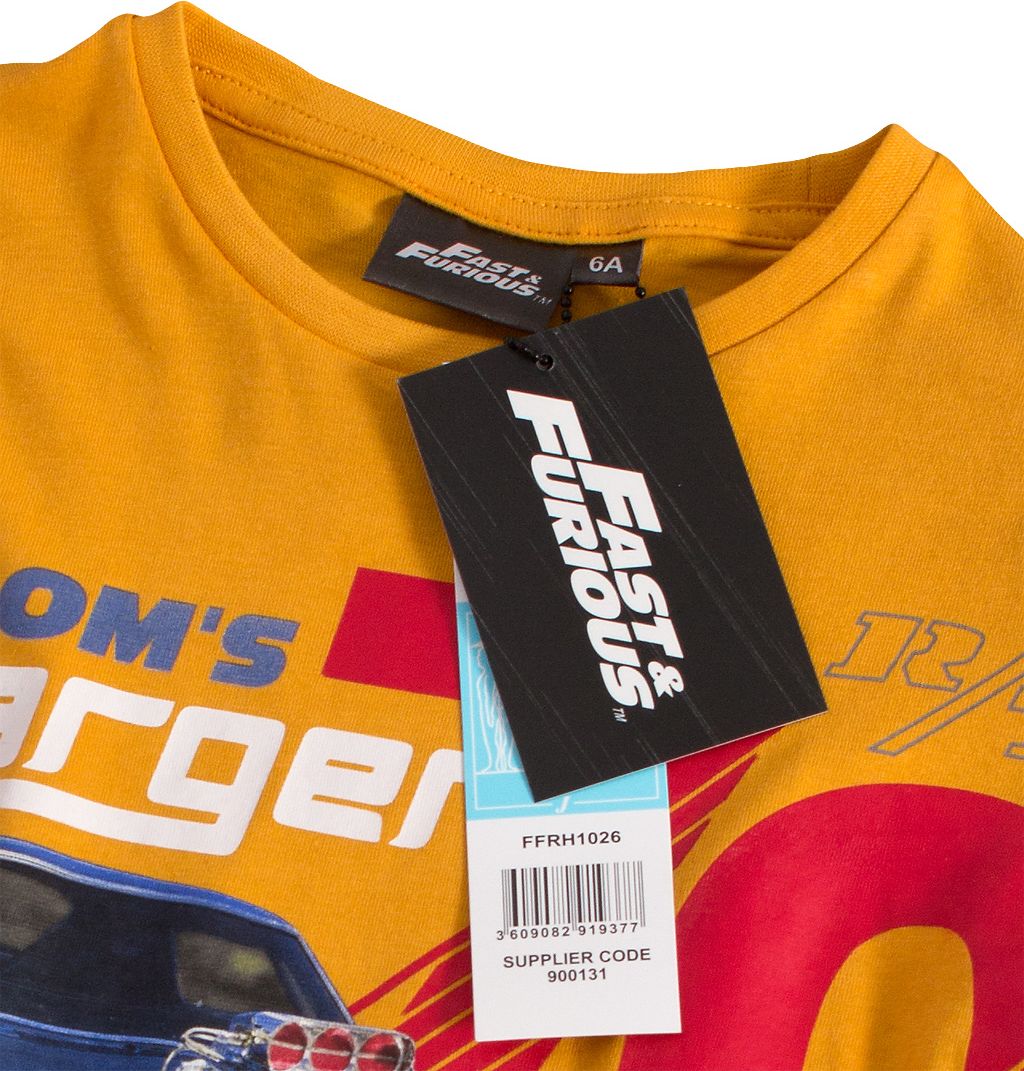 Chlapecké triko FAST&FURIOUS CHARGER žluté Velikost: 128 - obrázek 3