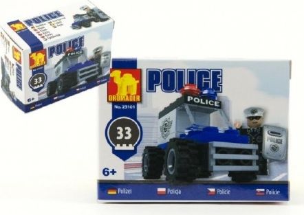 Stavebnice Dromader Policie Auto 23101 33ks v krabici 9,5x7x4,5cm - obrázek 1
