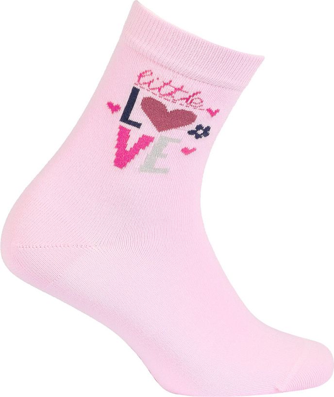 Dívčí ponožky s obrázkem GATTA LITTLE LOVE růžové Velikost: 33-35 - obrázek 2