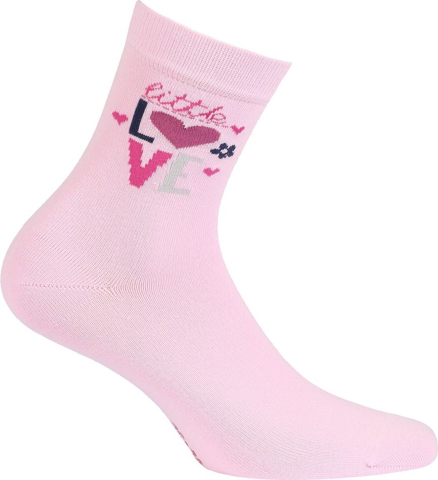Dívčí ponožky s obrázkem GATTA LITTLE LOVE růžové Velikost: 33-35 - obrázek 3