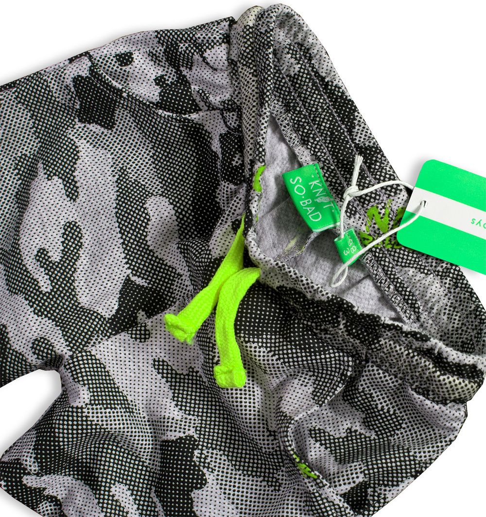 Chlapecké úpletové kraťasy KNOT SO BAD CAMOUFLAGE zelený potisk Velikost: 104 - obrázek 2