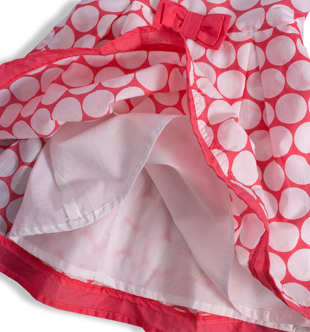 Dívčí šaty KNOT SO BAD DOTS růžové Velikost: 104 - obrázek 2