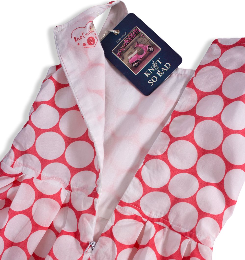 Dívčí šaty KNOT SO BAD DOTS růžové Velikost: 104 - obrázek 4