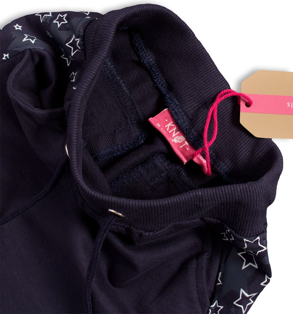Dívčí úpletová sukně KNOT SO BAD HVĚZDY tmavě modrá Velikost: 104 - obrázek 4