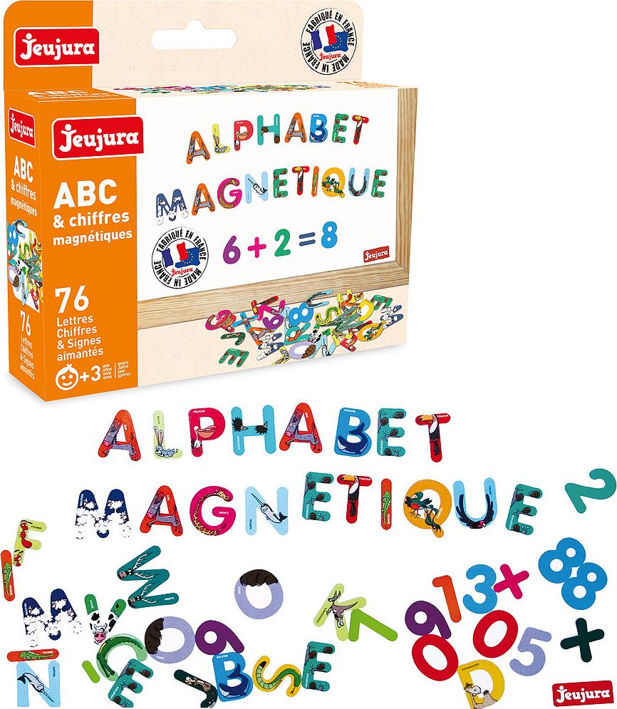 Jeujura Barevná magnetická písmenka 76ks - obrázek 1