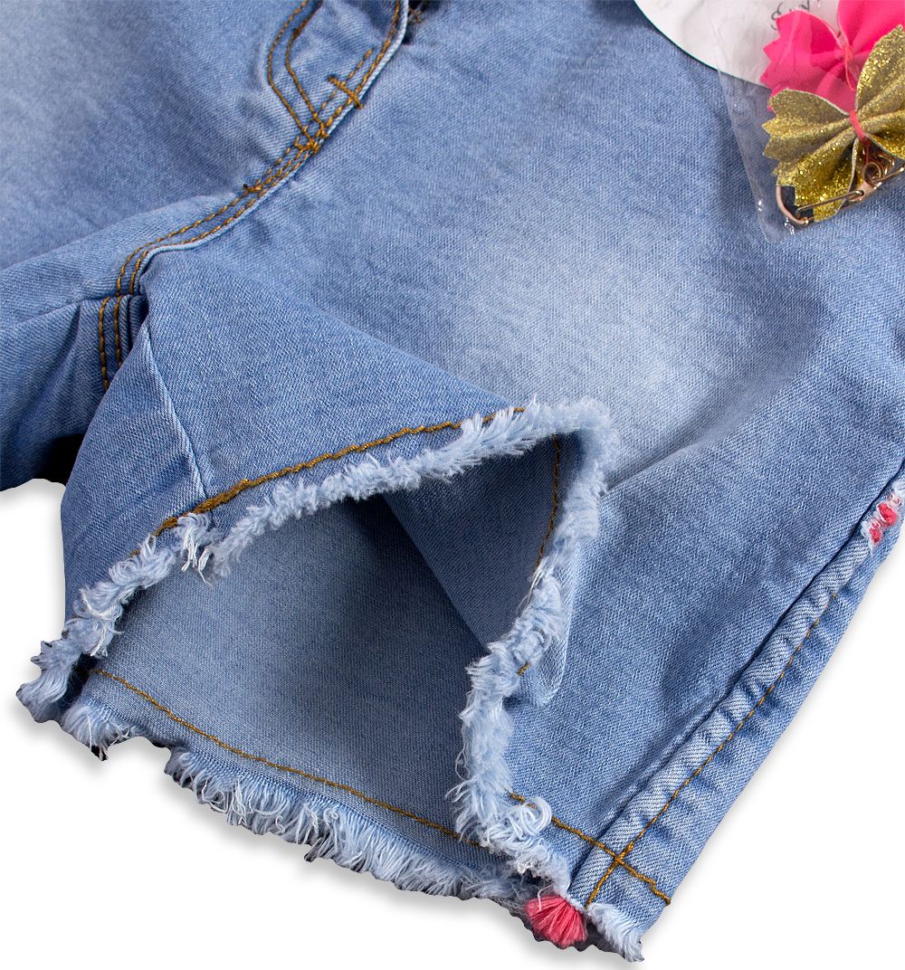 Dívčí džínové šortky KNOT SO BAD GIRLS modré Velikost: 140 - obrázek 6