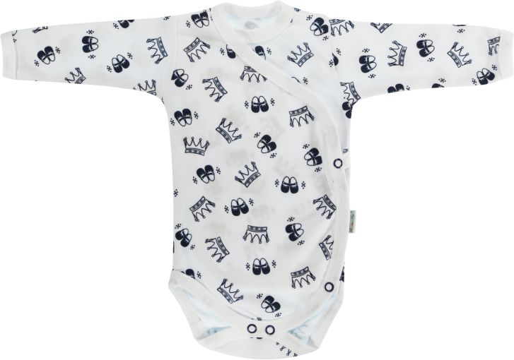 Mamatti Mamatti Body Princezna - dlouhý rukáv - zapínání bokem - granátové, vel. 62 - obrázek 1