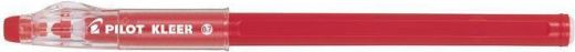 Kuličkové pero "Kleer", červená, 0,35mm, uzavíratelné, čiré, vymazatelné, PILOT - obrázek 1