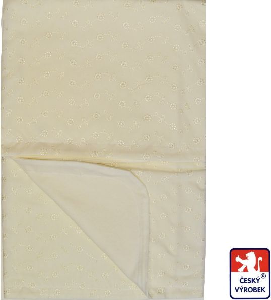 Letní deka do kočárku s madeirou, krémová, Dětský svět - obrázek 1