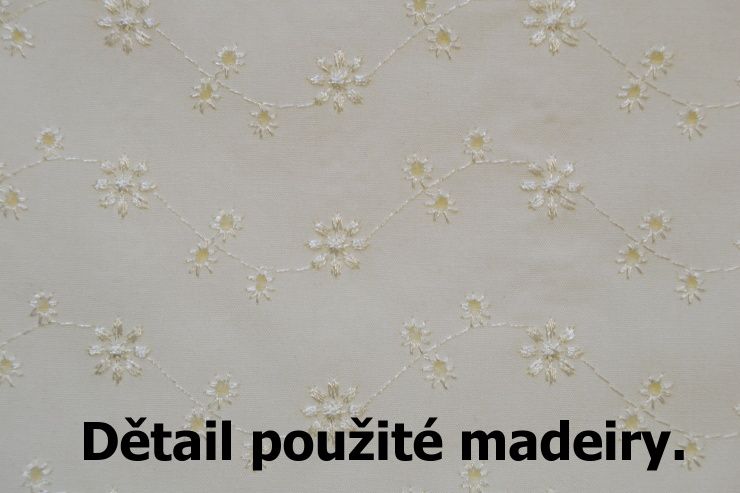 Letní deka do kočárku s madeirou, krémová, Dětský svět - obrázek 2