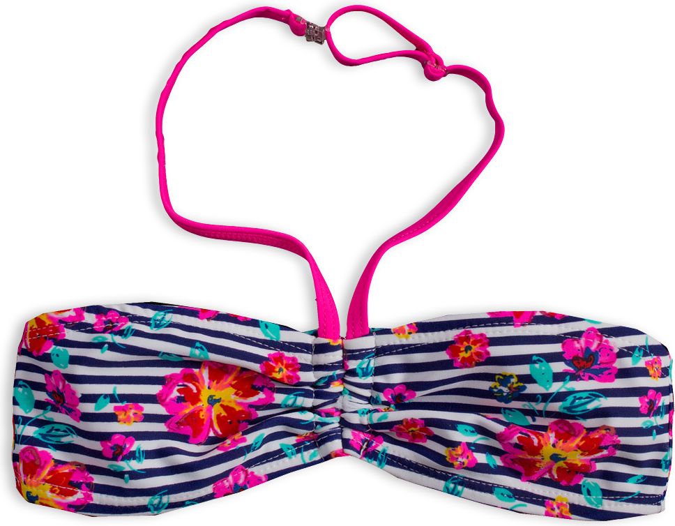 Dívčí dvoudílné plavky KNOT SO BAD FLOWERS tmavě modré Velikost: 140 - obrázek 2