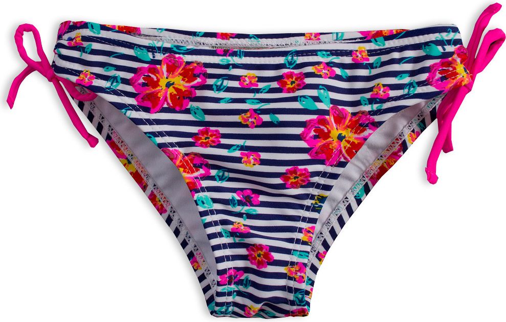 Dívčí dvoudílné plavky KNOT SO BAD FLOWERS tmavě modré Velikost: 140 - obrázek 4