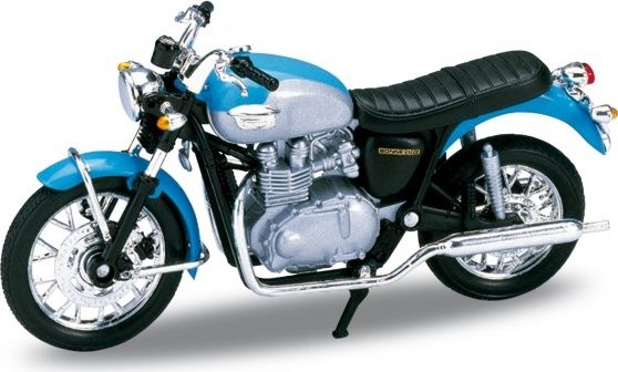 Welly - Motocykl Triumph Bonneville (2002) model 1:18 světle modrý - obrázek 1