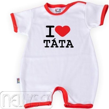 DEJNA Body kr. rukáv s nohavičkami I Love Táta, vel. 80, K19 - obrázek 1