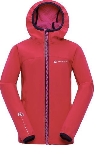 ALPINE PRO NOOTKO 8 Dětská softshellová bunda KJCP145450PA virtual pink - obrázek 1