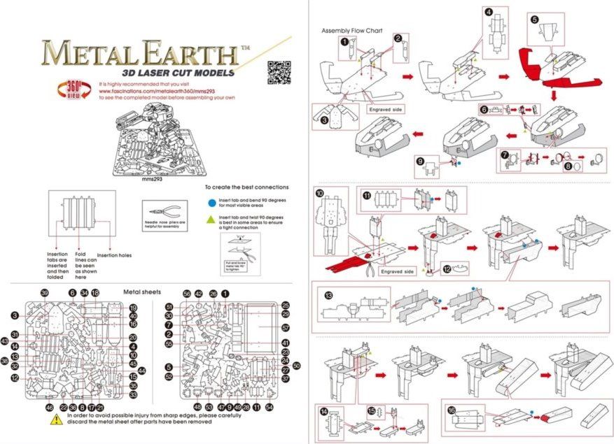 METAL EARTH 3D puzzle Halo: UNSC Mantis - obrázek 4