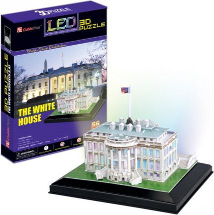 CUBICFUN Svítící 3D puzzle Bílý dům 56 dílků - obrázek 1