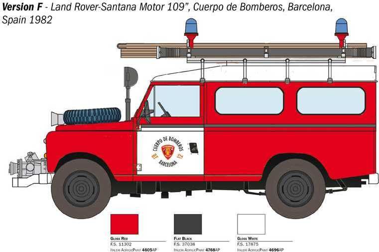 ITALERI Model Kit auto 3660 - Land Rover Fire Truck (1:24) - obrázek 7