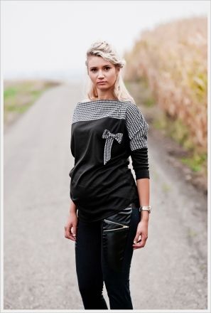Be MaaMaa Těhotenské triko/halenka CHARA dl. rukáv - L/XL - obrázek 1