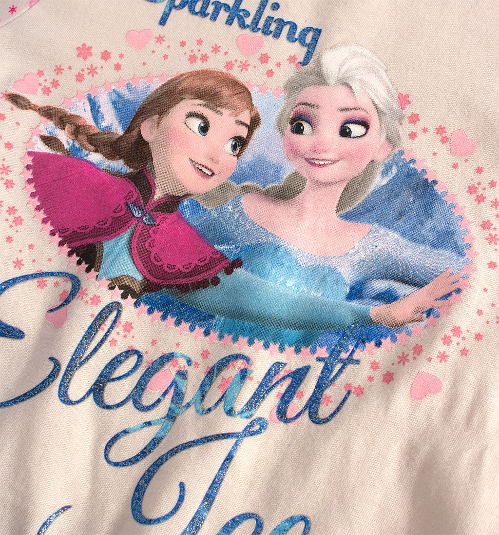 Dívčí tričko Disney FROZEN ELEGANT ICE krémové Velikost: 128 - obrázek 2