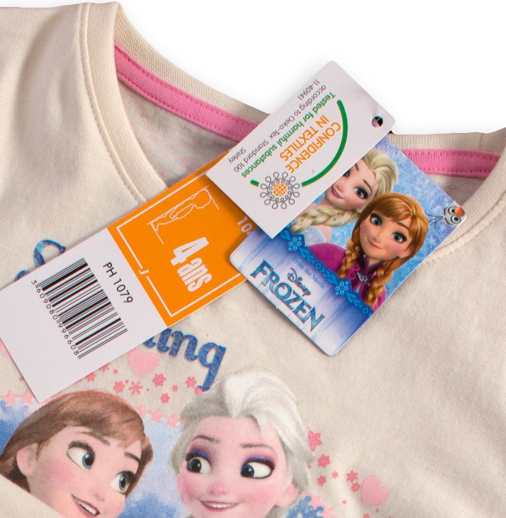 Dívčí tričko Disney FROZEN ELEGANT ICE krémové Velikost: 128 - obrázek 5