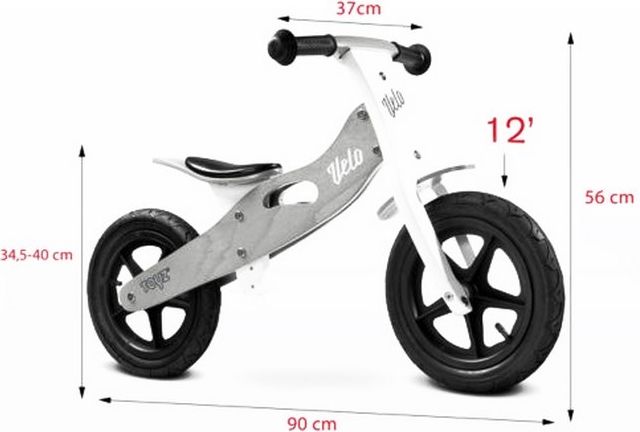 Dětské odrážedlo kolo Toyz Velo natural - obrázek 3