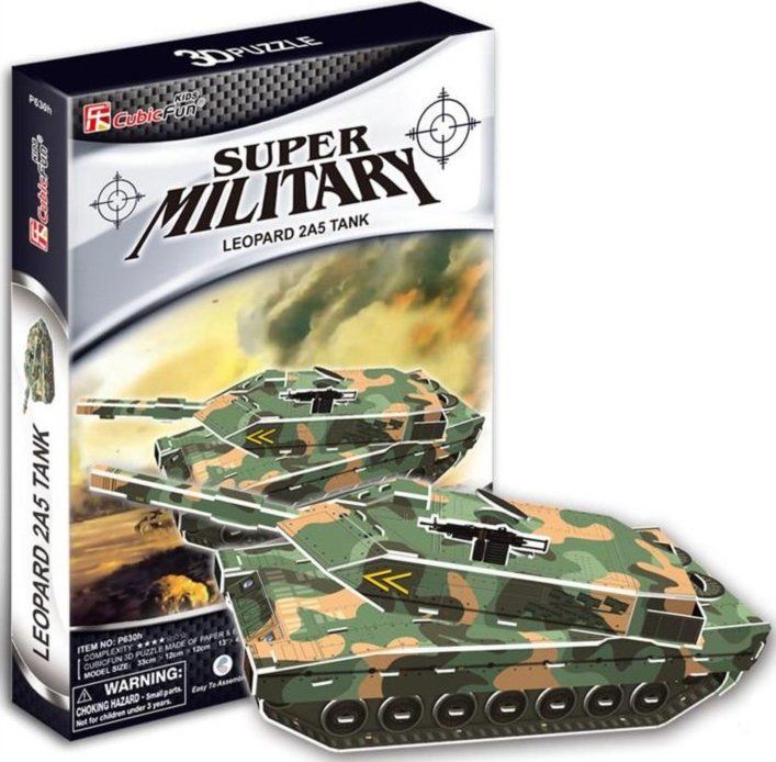 CUBICFUN 3D puzzle Tank Leopard 2A5 - 51 dílků - obrázek 1