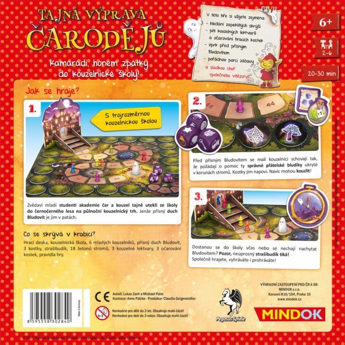 Společenská hra Tajná výprava čarodějů, MINDOK - obrázek 2