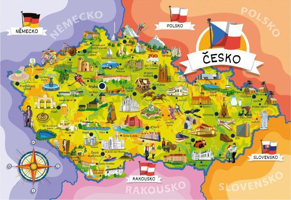 TEDDIES MAPA ČESKÉ REPUBLIKY 120 dílků - obrázek 2