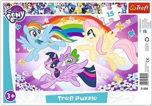 TREFL Puzzle My Little Pony: Poníci při hře 15 dílků - obrázek 1